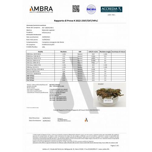 ANALISI RAP.2022-2507EXT/HPLC- COD. SOCAGRAGILE012023